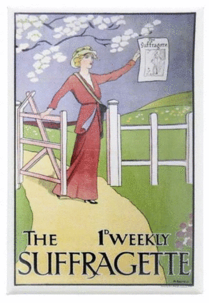 MAGNET WOODEN SUFFRAGETTES - 1ST WEEKLY SUFRAGETTE