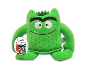 MONSTRUO DE COLORES PELUCHE VERDE (15 CM) CALMA