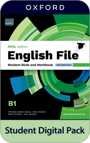 ENGLISH FILE 5TH EDITION B1. STUDENT'S BOOK AND WORKBOOK AND DIGITAL WITH KEY PA