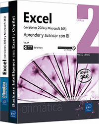 EXCEL VERSIONES 2024 Y MICROSOFT 365 PACK DE 2 LIBROS