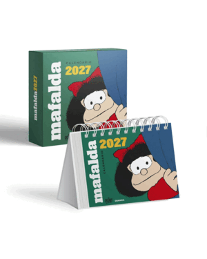 CALENDARIO 2027 MAFALDA ESCRITORIO VERDE CON CAJA