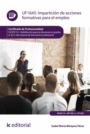 IMPARTICIÓN DE ACCIONES FORMATIVAS PARA EL EMPLEO. SSCE0110 - HABILITACIÓN PARA
