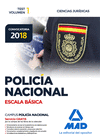 POLICÍA NACIONAL -TEST VOLUMEN 1 CIENCIAS JURÍDICAS
