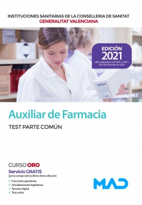 AUXILIAR DE FARMACIA DE LAS INSTITUCIONES SANITARIAS DE LA CONSELLERIA DE SANITA