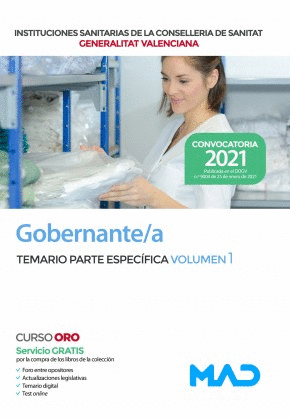 GOBERNANTE/A TEMARIO ESPECÍFICO 1.  INSTITUCIONES SANITARIAS DE LA CONSELLERÍA DE SANIDAD DE LA COMUNIDAD VALENCIANA