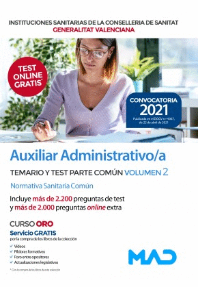AUXILIAR ADMINISTRATIVO/A  DE INSTITUCIONES SANITARIAS DE LA CONSELLERÍA DE SANI