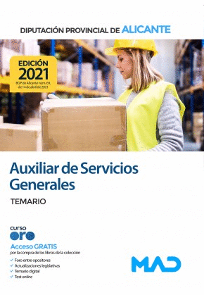 AUXILIAR DE SERVICIOS GENERALES DE LA DIPUTACIÓN PROVINCIAL DE ALICANTE 2021 - TEMARIO