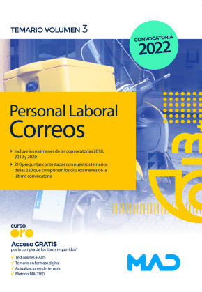 TEMARIO VOL. 3. PERSONAL LABORAL DE CORREOS Y TELÉGRAFOS