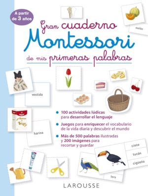 GRAN CUADERNO MONTESSORI DE MIS PRIMERAS PALABRAS