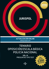 POLICÍA NACIONAL VOL III. ESCALA BÁSICA. PREGUNTAS TEST. JURISPOL