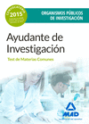 AYUDANTES DE INVESTIGACIÓN DE LOS ORGANISMOS PÚBLICOS DE INVESTIGACIÓN. TEST DEL