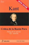 KANT: CRÍTICA DE LA RAZÓN PURA