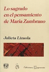 SAGRADO EN EL PENSAMIENTO DE MARIA ZAMBRANO, LO