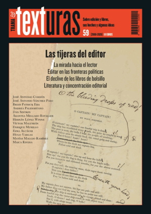 TEXTURAS 59: LAS TIJERAS DEL EDITOR