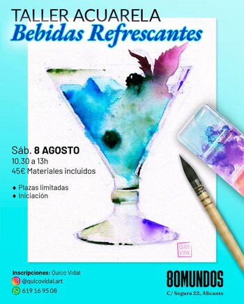 Taller acuarela: Bebidas refrescantes 